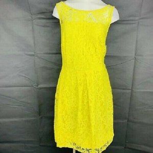 ROZ & ALI Yellow Lace Women Dress. Size 24W. New With Tags.